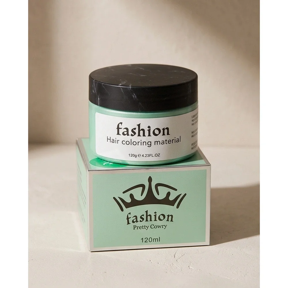 Pretty Cowry Fashion Hair Coloring Material Temporary Wax Green‎ 120g 4.23oz